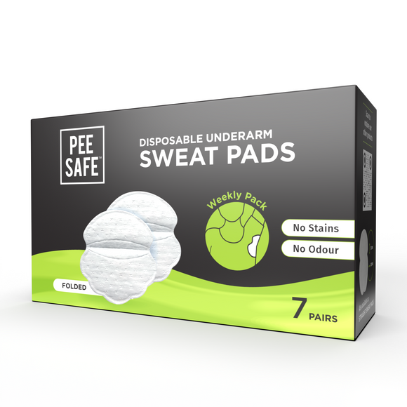 Pee Safe Disposable Underarm Sweat Pads (Folded) - Pack of 14