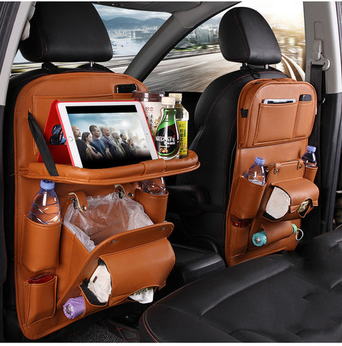 Convenient-car-seat-organizer-with-table-attachment