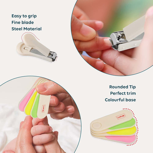 LuvLap Baby Grooming Scissors & Nail Clipper Set/Kit, Manicure Set, 4p –  mamita.in