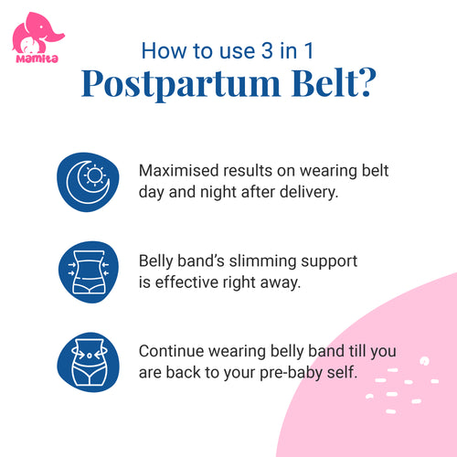 OKPOW 3 in 1 Postpartum Belly Wrap - Postpartum Belt India